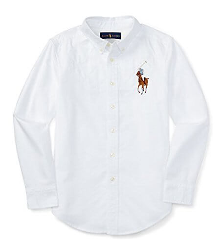 Ralph Lauren(ラルフローレン) BOYS(ボーイズ)ラグビー長袖オックスフォードシャツ・WH,親子,コーデ,ブランド