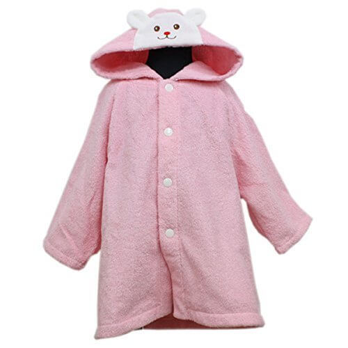 ミキハウスファースト(mikihouse) くまちゃんスマイル ベビーバスローブ 出産祝い ギフト ギフト対応可 ピンク(08),出産祝い,バスローブ,