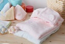 ふわっふわバスローブと便利な小物がわぁ!と広がる日本製の 出産祝い (女の子用・男の子用)★『湯上がりパーカーのふわサラスマイリー5点セット』,出産祝い,バスローブ,
