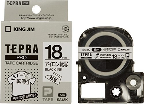 キングジム テープカートリッジ テプラPRO アイロン転写テープ 18mm SA18K,テプラ,