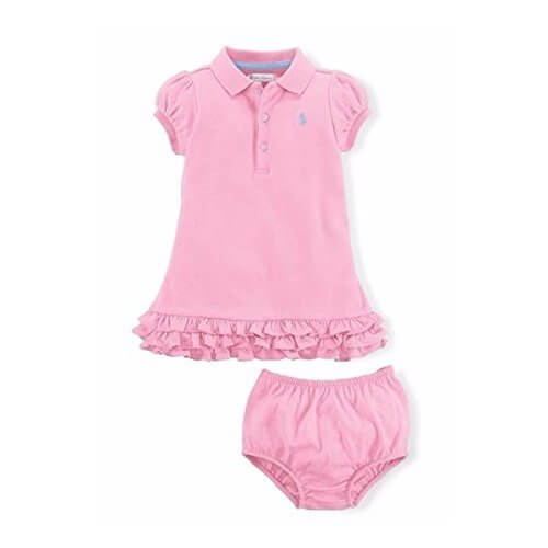 【RALPH LAUREN (ラルフ ローレン)】半袖カップケーキ2ピースドレス (Baby girls) 9M (68-73cm) 888978197515,出産祝い,ラルフ,