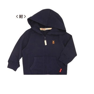 ミキハウス(mikihouse) ☆Every Day mikihouse☆ ソフト天竺パーカー 11-3701-841 (80cm, 紺),ベビー,パーカー,