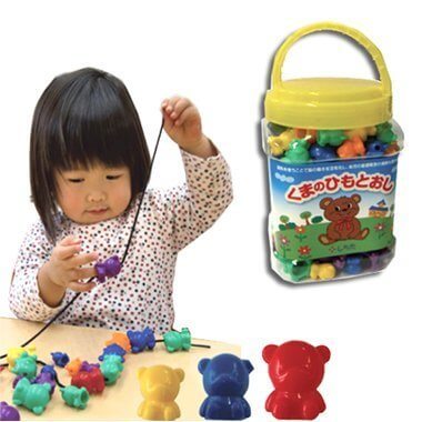 七田(しちだ)オリジナルひもとおし くまのひもとおし 6ヶ月~4歳,おもちゃ,1歳,