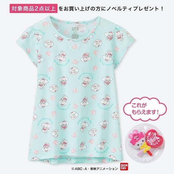 キラキラプリキュアアラモードグラフィックT,ユニクロ,コラボ,