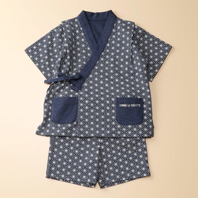 麻の葉プリント甚平|COMME CA FILLE(コムサフィユ),子供用,甚平,