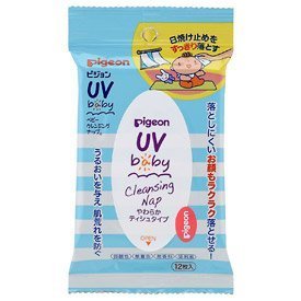 ピジョン ベビークレンジングナップ 12枚入り(日焼け止め落とし),子供用,日焼け止め,