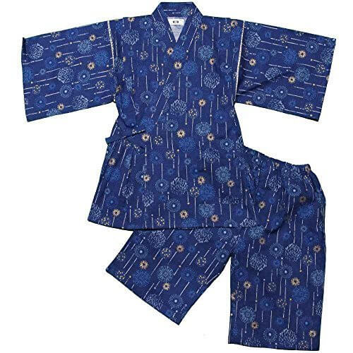 ボーイズキッズ甚平 花火柄|くろわっさんすべべ,浴衣,甚平,子ども