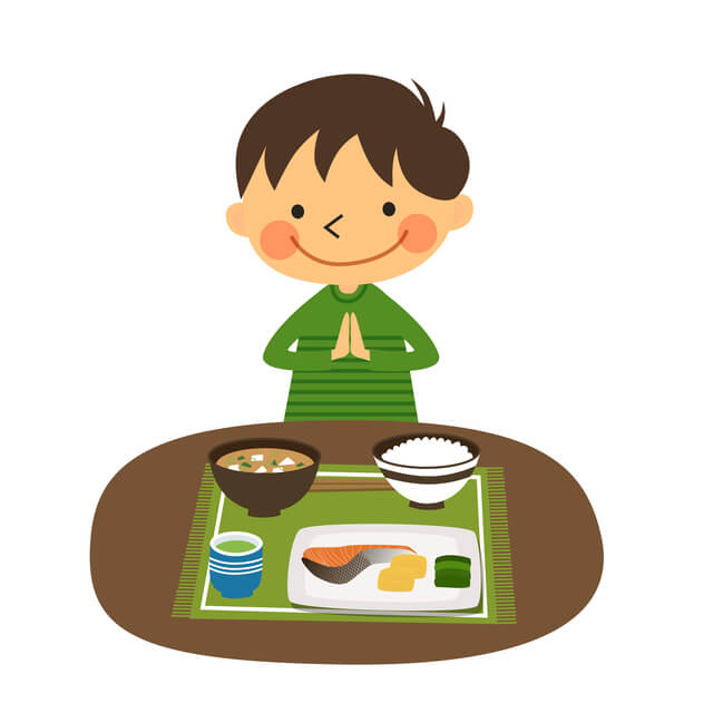 ご飯を食べる男の子,幼稚園,入園,準備