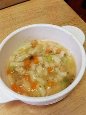 離乳食後期▲△味噌バターうどん,生後9ヶ月,離乳食,