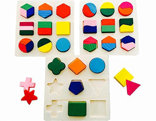 木のぬくもり 優しい パズル 3点セット 考える力 トレーニング カラフル おもちゃ 知育玩具 積み木 幼児 子供 教育 教材 形合わせ,子ども,パズル,