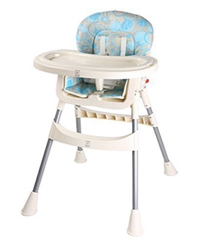Zeg High Chair Essential 赤ちゃん用のイス安全椅子ダイニングテーブル(並行輸入品) (Blue),離乳食,椅子,