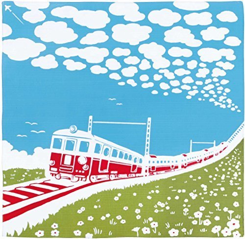 kenema 手捺染 小風呂敷 電車日和 50×50cm 67135,お弁当,風呂敷,