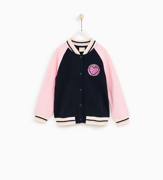 ベーシックプラッシュベースボールジャンパー|ZARA,キッズ,ジャンパー,ブルゾン