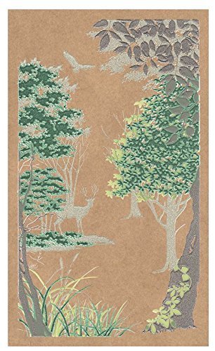 ほつま高蒔絵シール 森と鹿 (緑),手作り,スマホケース,