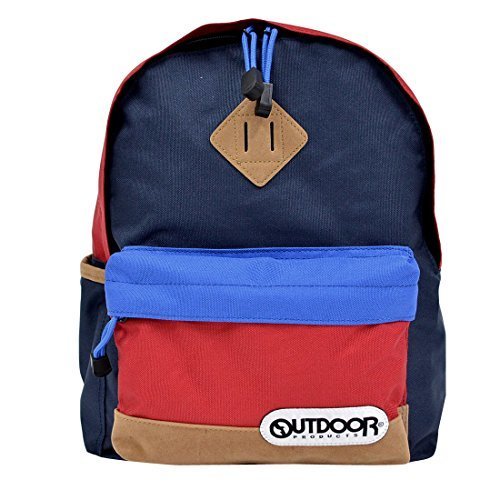 (アウトドアプロダクツ) OUTDOOR PRODUCTS キッズ リュック OUT0172 カラフル リュックサック レディース メンズ 通学 遠足 RED/NAVY,幼稚園,バッグ,