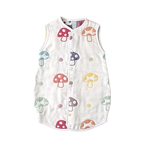【Amazon.co.jp限定】 ホッペッタ Hoppetta champignon 6重ガーゼスリーパー ドレス式/カバーオール式2way ベビーサイズ 5463,赤ちゃん,ガーゼ,