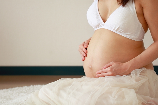 妊婦さんの胸の様子,妊娠22週,胎児,