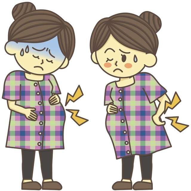 おなか腰痛妊婦,早産,兆候,原因