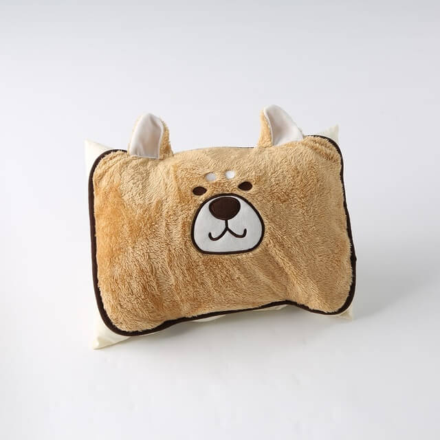 枕パッド,もこもこシバ犬,