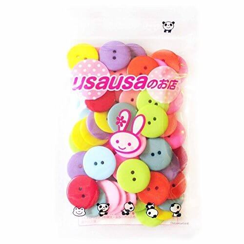 usausaのお店 カラフル大きいボタン 10色50個セット(22.5mm)(005),手作り ,ガーランド,