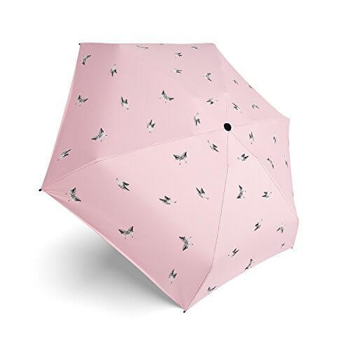 【最新版】TWONE 蝶々折りたたみ日傘 晴雨兼用 UVカット99.99% 高密度NC布 UVカット 梅雨対策 遮熱 耐風 撥水 軽くてコンパクト 携帯用 レディーズ 日傘 収納ポーチ付き,UVカット,日傘,