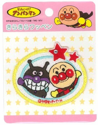 稲垣服飾 アイロン接着きらきらワッペン 〈アンパンマン〉アンパンマン&ばいきんまん ANH-019,スリーパー,手作り,