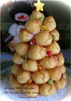 ミニシューでクリスマスツリー・クロカンブッシュ ,クリスマス,ディナー,レシピ