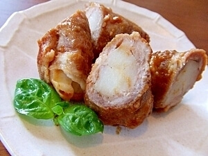 焼き肉のタレ味!冷凍ポテトで肉巻きポテト☆,お弁当,冷凍食品,