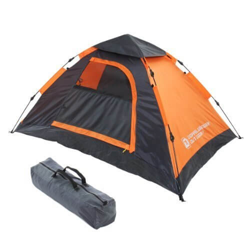 DOPPELGANGER OUTDOOR 2人用 ワンタッチテント T2-29 紐を引くだけの15秒設営! 重量2.4kg,海水浴,持ち物,