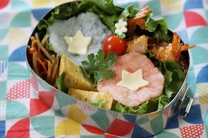 朝顔のおにぎり,お弁当,デザート,夏