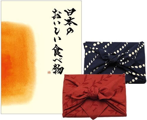 CONCENT 【風呂敷包み】日本のおいしい食べ物 グルメカタログギフト 茜コース 風呂敷柄(紺【ひと月】),出産祝い,食べ物,