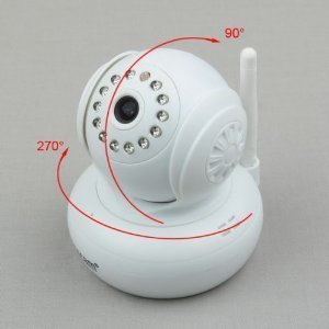 QRコードで簡単接続 ネットワーク ベビーモニター 監視カメラ ワイヤレスカメラ iPhone Android対応 Web防犯カメラ 小型監視カメラ Wi-Fi 無線LAN対応IPカメラDFS-QRBM100-WH,ベビーモニター,