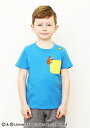全品送料無料!!【グラニフ】コラボレーションキッズ半袖TシャツA/ポケットジョージ(おさるのジョージ)(ブルー)【楽ギフ_包装】 Tシャツ / 半袖 / プリント / キッズ /,グラニフ,Tシャツ,