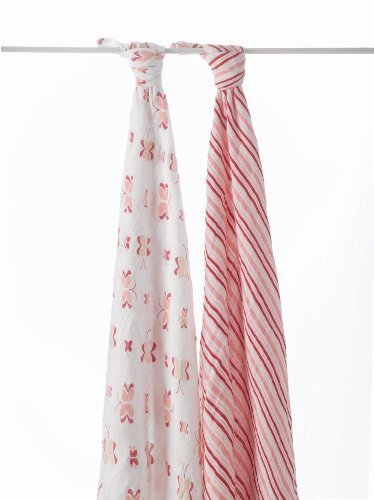 aden + anais (エイデンアンドアネイ) 【日本正規品】 モスリンコットン おくるみ 2枚セット princess posie swaddle 2pack-4021,おくるみとは,