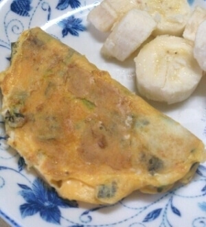 離乳食後期~☆ワカメとキャベツのオムレツ,離乳食,わかめ,