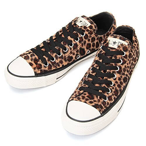 (コンバース) CONVERSE スニーカー オールスター グランジレパード OX 24.5cm ブラウン,フラットシューズ,人気,