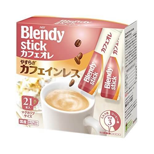 AGF ブレンディ スティックカフェオレ やすらぎカフェインレス 21本,ノンカフェイン,飲み物,