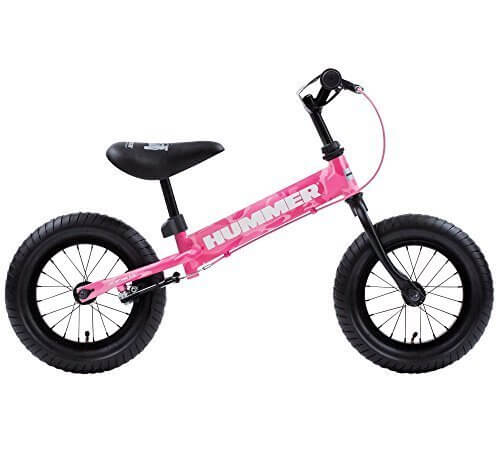 HUMMER(ハマー) TRAINEE BIKE カモフラージュピンク 12.5インチ 幼児/子供用トレーニングキックバイク 【専用スタンド付き】 安定のある極太タイヤ搭載 後輪ブレーキ付 13028-0499,ペダルなし,自転車,