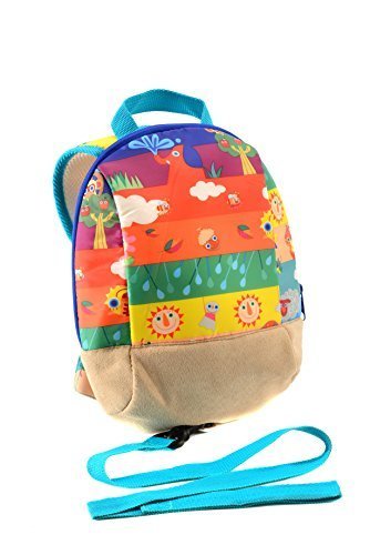 Solby あっちこっち迷子防止リュック/お天気しましま【キッズ用リュック】【取り外し可能ハーネス付】BGSB102401,ベビー,リュック,