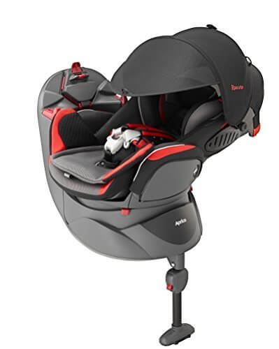 Aprica (アップリカ) フラディア ラクート エレガント カレイドレッドRD 【回転式「平らなベッド」型チャイルドシート】 フレックスシェードSTD装備 + 洗濯機で丸洗い可能ヒップインナーシート付き 93492,チャイルドシート,選び方,おすすめ