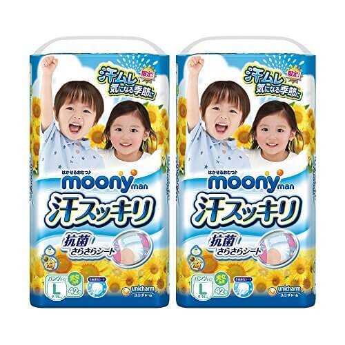 ムーニーマン 汗スッキリ パンツ L(9~14kg) 84枚 (42枚×2) 【夏用パンツ】【ケース品】,おむつ,Lサイズ,