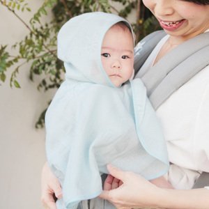UV ベビー ポンチョ 透かし編み フード付きで 紫外線を防ぎ 外出も安心 日焼け対策 空調対策にも DORACO 安心の日本製 (シェルピンク),赤ちゃん,ポンチョ,