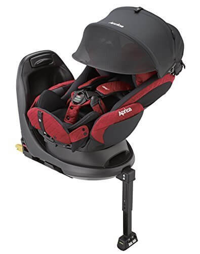 Aprica (アップリカ) 回転式「ベッド型」チャイルドシート フラディアグロウ ISOFIX デラックス DX インテリジェンス レッドRD 【側突事故考慮設計】 93504,チャイルドシート, 選び方,