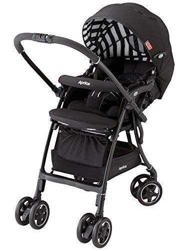 アップリカ ハイシートベビーカー Carry Travel System ラクーナAD ヒューゴブラック BK 【CTS対応品】(オート4輪機能 & 洗えるリバーシブルシート付) 92972,ベビーカー,選び方,