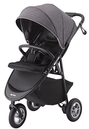 Aprica (アップリカ) 3輪ハイシートベビーカー Smooove Premium(スムーヴ プレミアム) グレーデニムGR 【パンクレスタイヤ + フロントロック可 + 小回り段差スムーズ】 ※3年保証登録可,ベビーカー,選び方,