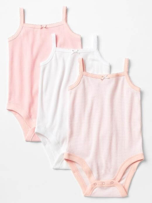 Picot-trim cami bodysuit,キッズ,肌着,おすすめ