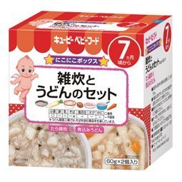 キユーピー にこにこボックス 雑炊とうどんのセット 60g×2個入り 7ヶ月頃から,キユーピー 【にこにこボックス】 雑炊とうどんのセット 60g×2個入り,