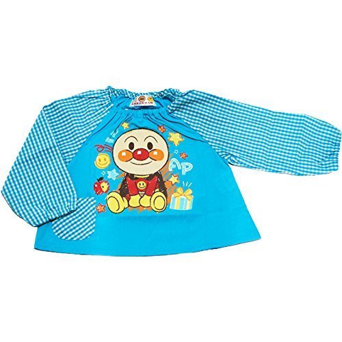 2017年 夏物 アンパンマン ポケット付き スモック Anpanman サックス◇110cm,スモック,作り方,