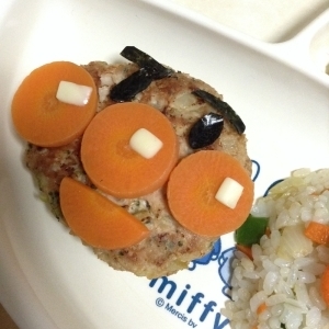 子供喜ぶ!アンパンマン ハンバーグ 離乳食完了期,離乳食,えのき,