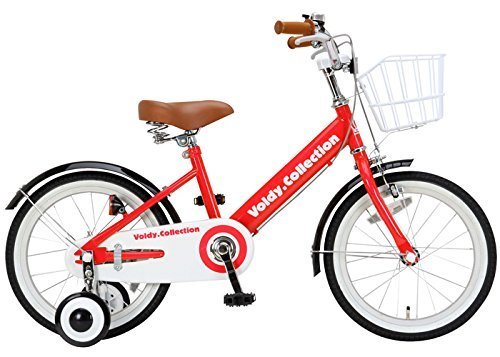 voldy(ボルディ) チビボルディー 子供用自転車 16インチ 18インチ 三輪車 【泥除け付き カゴ付き こま付き】 男の子 女の子 VO-18KB (レッド, 18),小学校,入学祝い,プレゼント